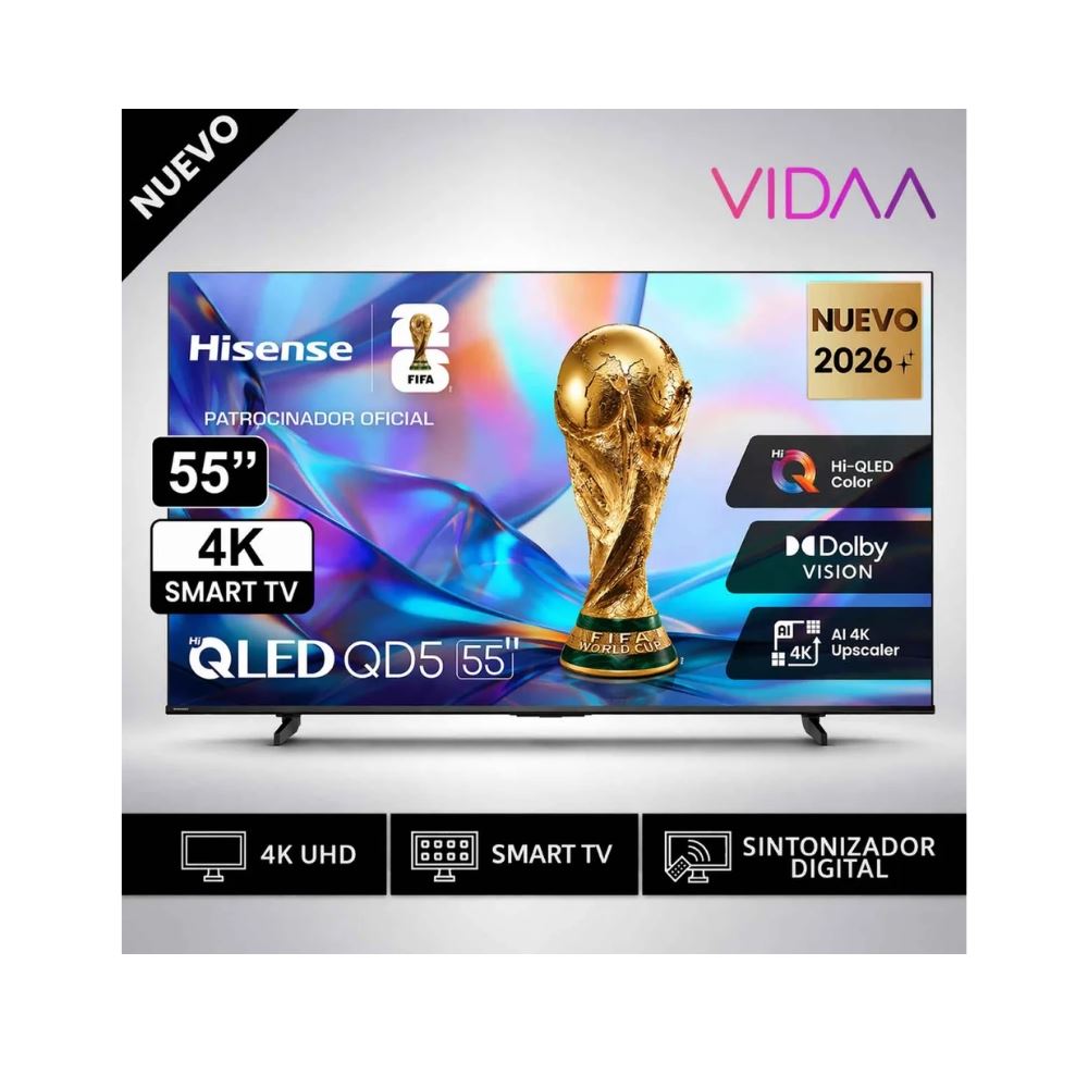 Televisor Hisense 55" QLED 4K UHD Smart TV 55QD5SV